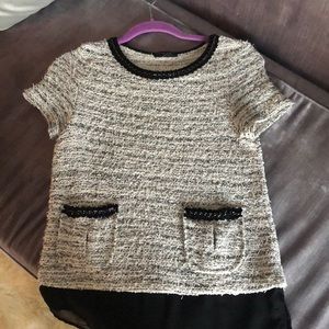 Zara tweed top